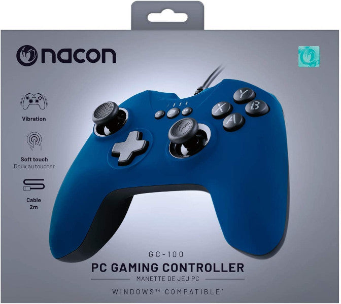 Nacon - Mando Para Videojuegos Gc-100, Color Azul (Pc) Nacon - Mando Para Videojuegos Gc-100, Color Azul (Pc)